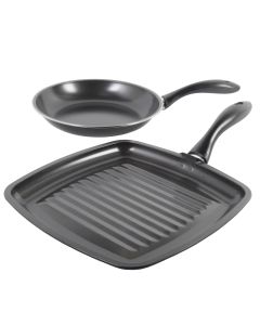 Gibson Westleton 2 piece Cookware Set Black